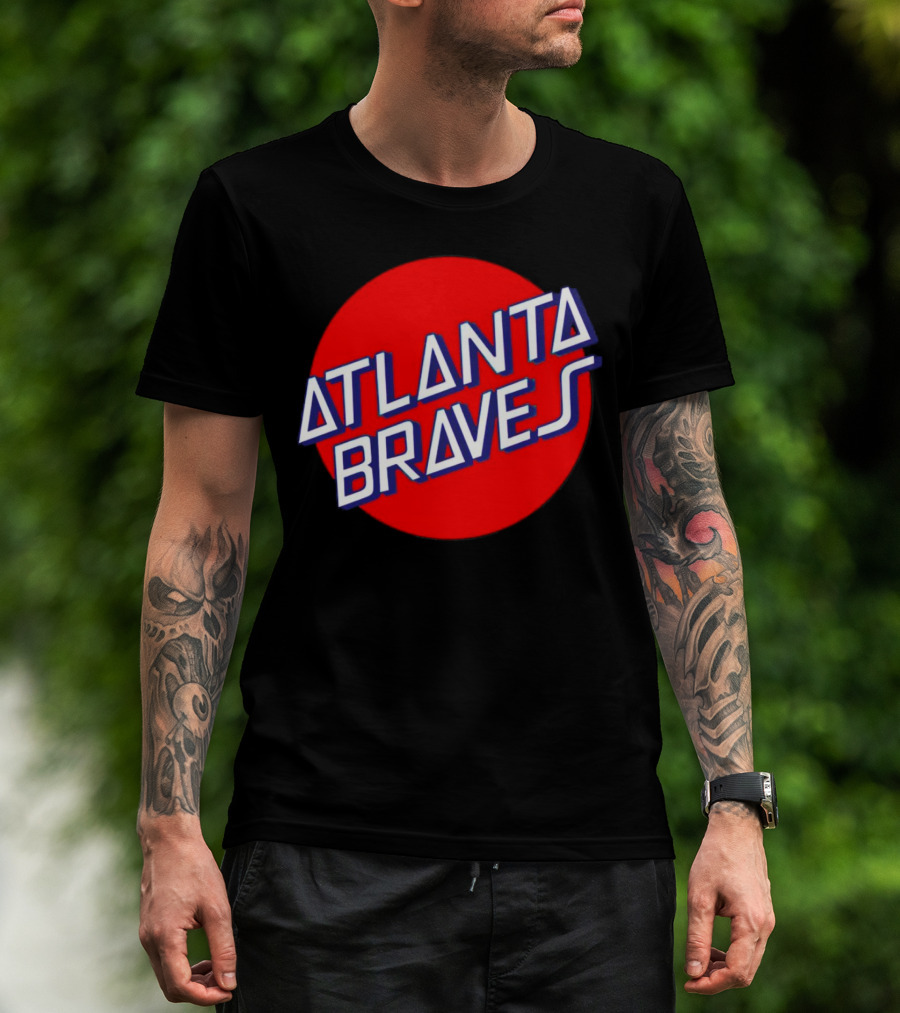 Matt Olson Santa Cruz Skateboards Atlanta Braves Logo Red Circle T-Shirt