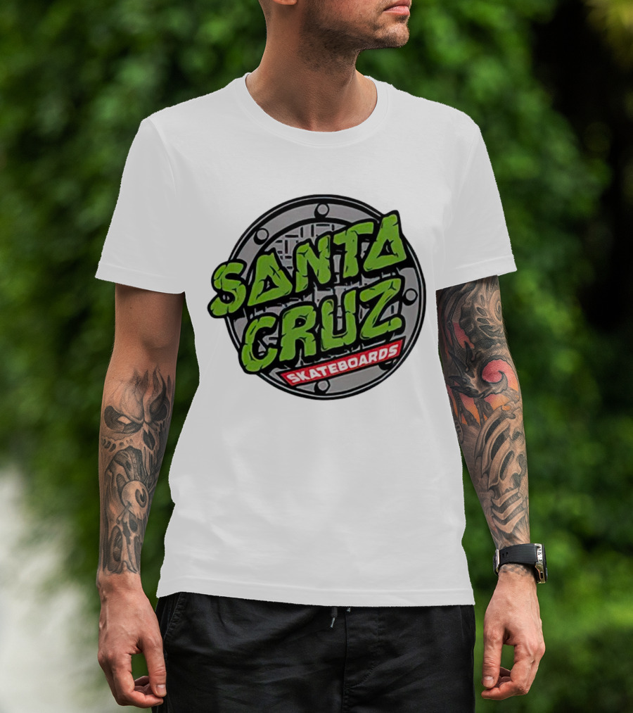 Santa Cruz Skateboards Teenage Mutant Ninja Turtles Manhole Cover T-Shirt