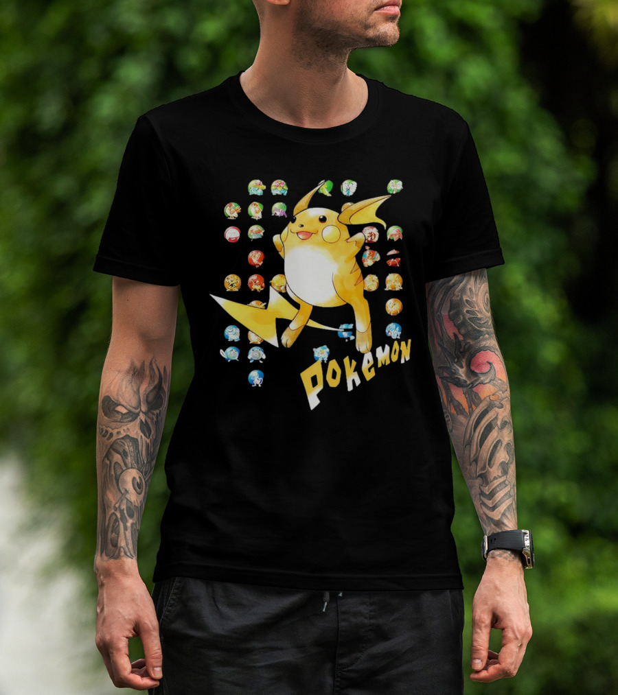Pokemon Pikachu And Classic Characters Collection T-Shirt