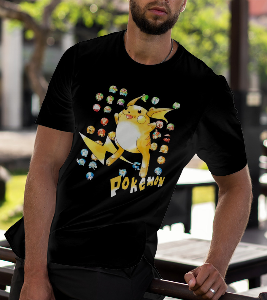 Pokemon Pikachu And Classic Characters Collection T-Shirt