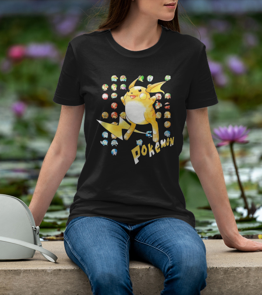 Pokemon Pikachu And Classic Characters Collection T-Shirt
