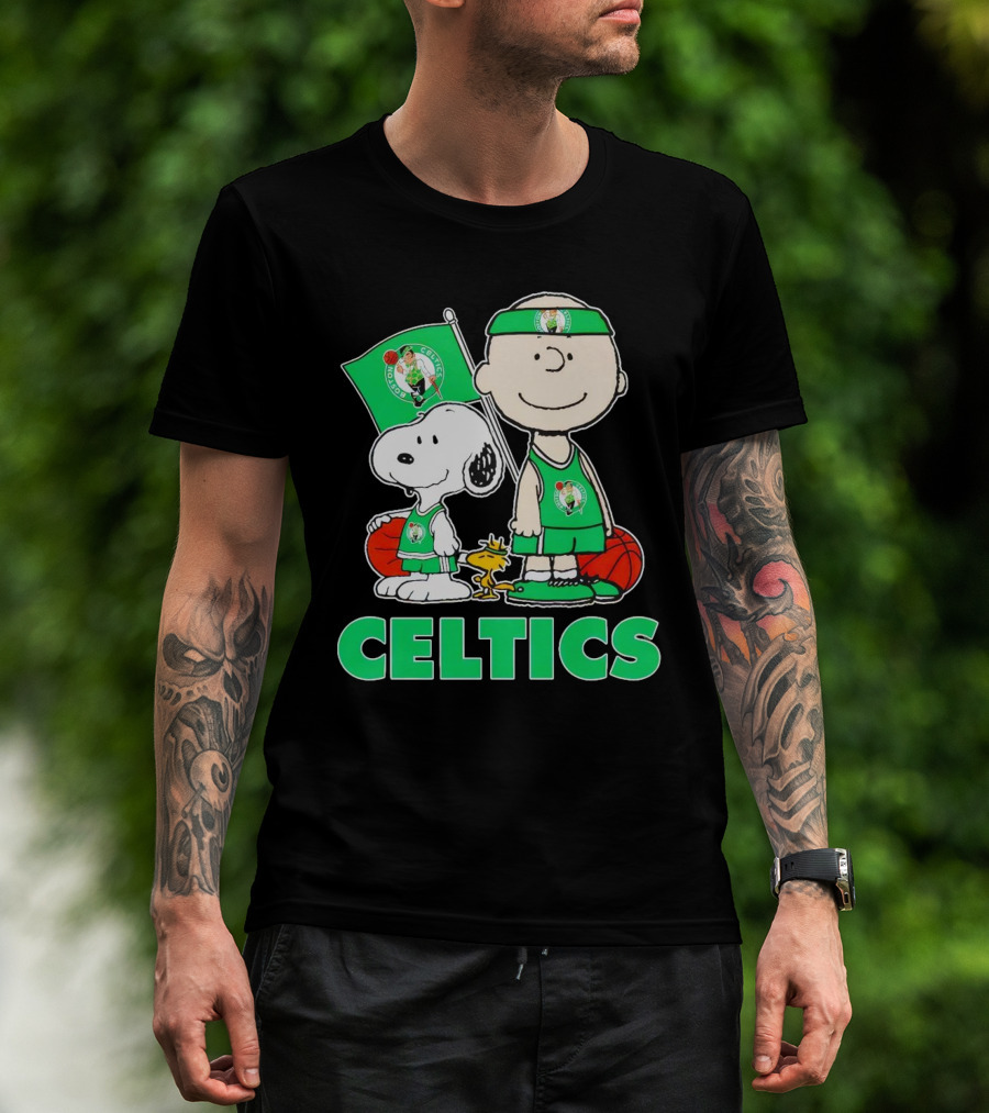 Celtics Snoopy And Charlie Brown Basketball Team Spirit T-Shirt