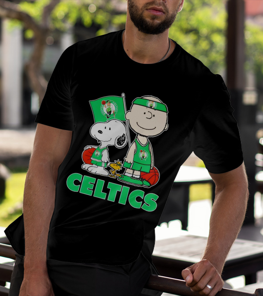 Celtics Snoopy And Charlie Brown Basketball Team Spirit T-Shirt