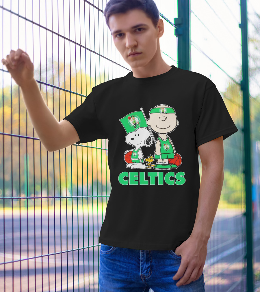 Celtics Snoopy And Charlie Brown Basketball Team Spirit T-Shirt