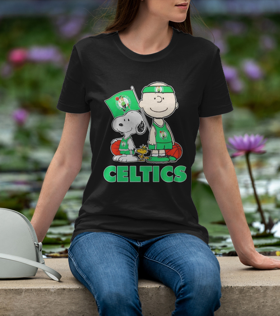 Celtics Snoopy And Charlie Brown Basketball Team Spirit T-Shirt