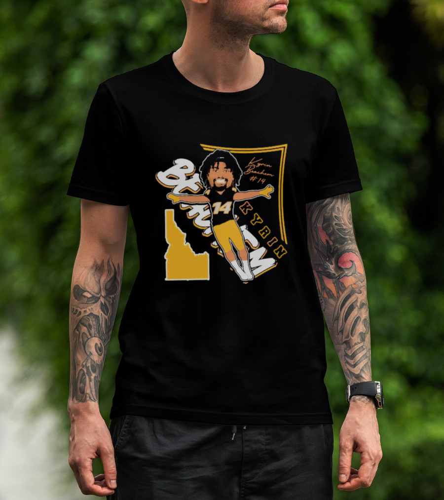 Kyrin Beachem #14 Idaho Vandals Football Kyrin Signature T-Shirt