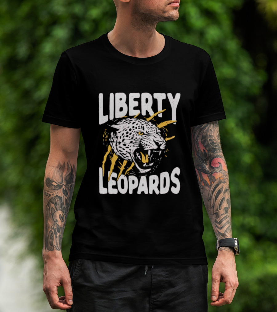LIBERTY LEOPARDS Fierce Leopards Head With Claw Marks T-Shirt