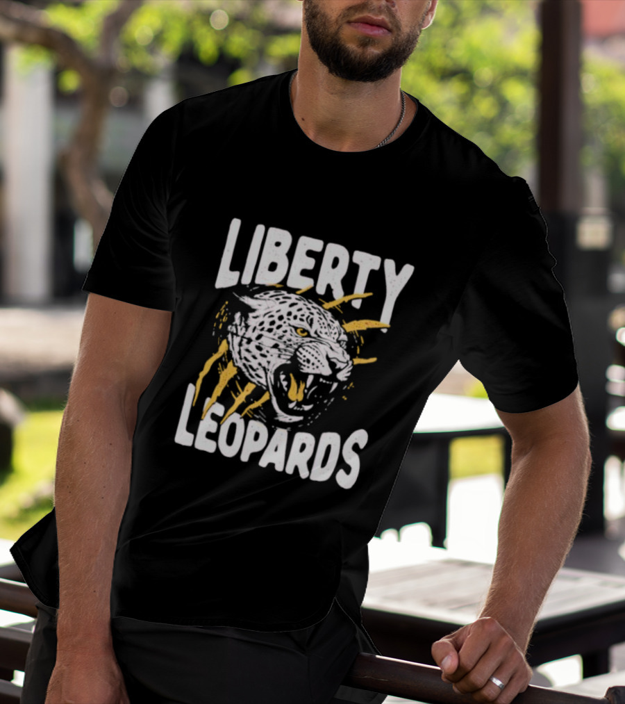 LIBERTY LEOPARDS Fierce Leopards Head With Claw Marks T-Shirt