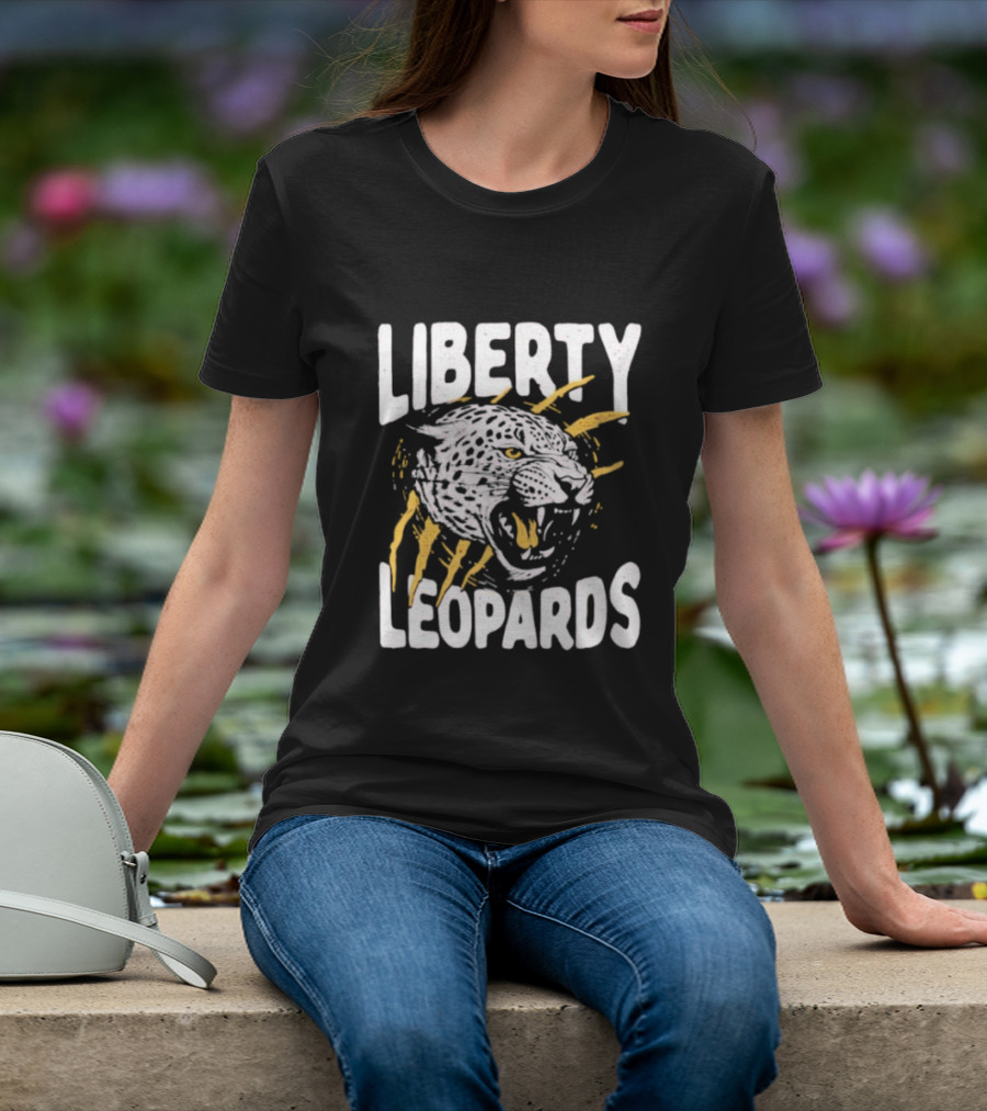 LIBERTY LEOPARDS Fierce Leopards Head With Claw Marks T-Shirt