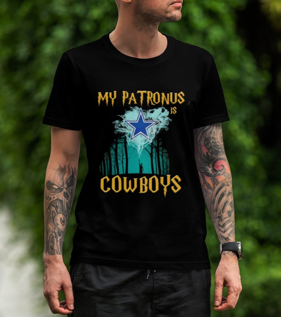 My Patronus Is Dallas Cowboys Star With Deer In Forest Scene T-Shirt