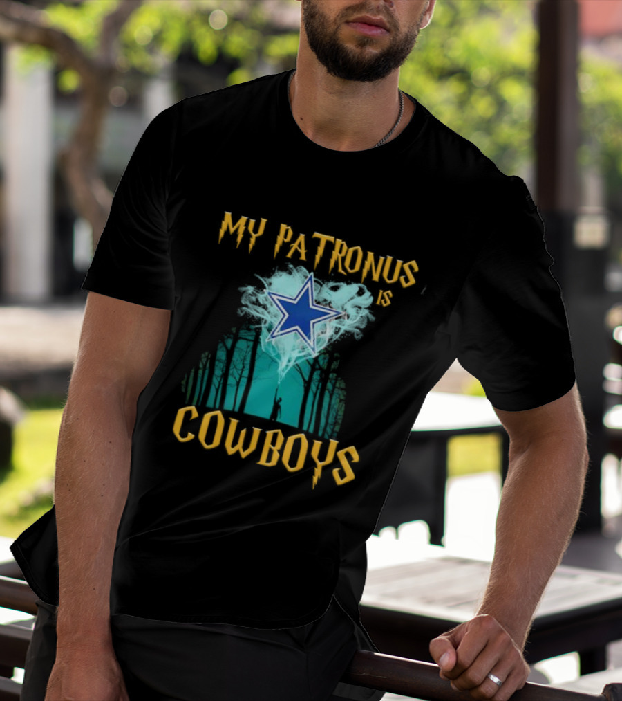 My Patronus Is Dallas Cowboys Star With Deer In Forest Scene T-Shirt