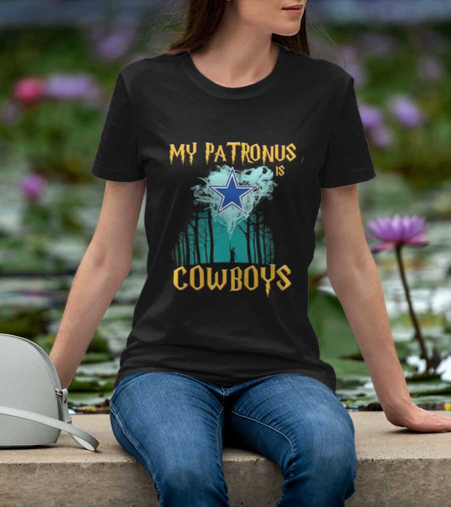 My Patronus Is Dallas Cowboys Star With Deer In Forest Scene T-Shirt