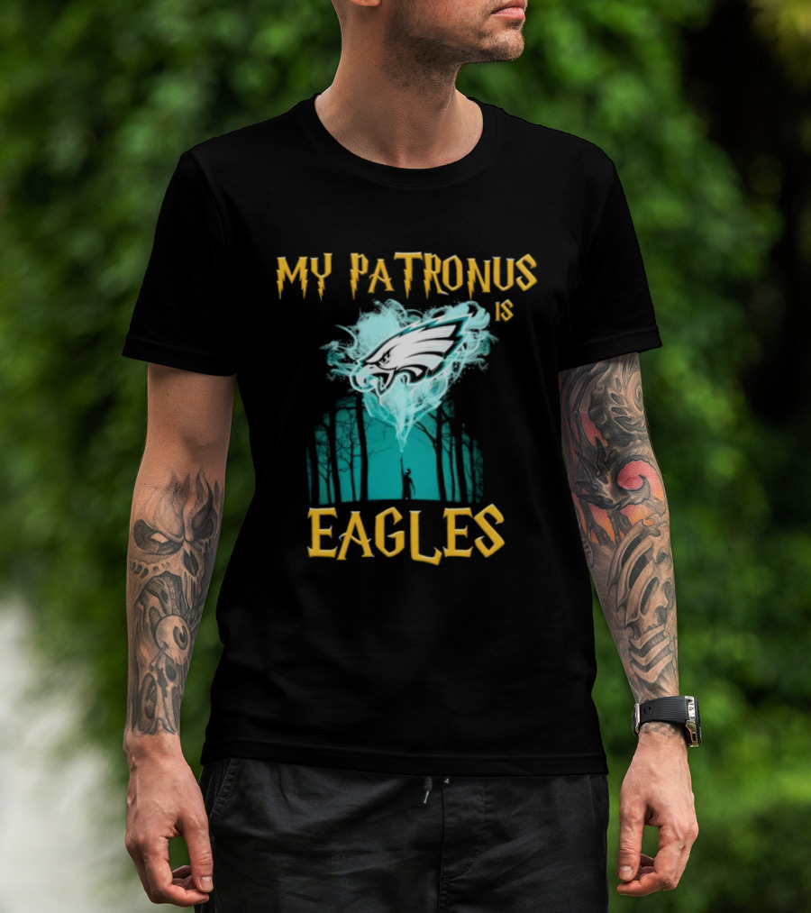 My Patronus Is Philadelphia Eagles Forest Scene Football Fan Magic Charm T-Shirt