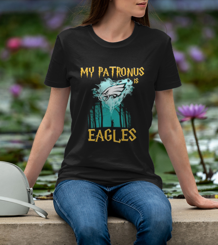 My Patronus Is Philadelphia Eagles Forest Scene Football Fan Magic Charm T-Shirt