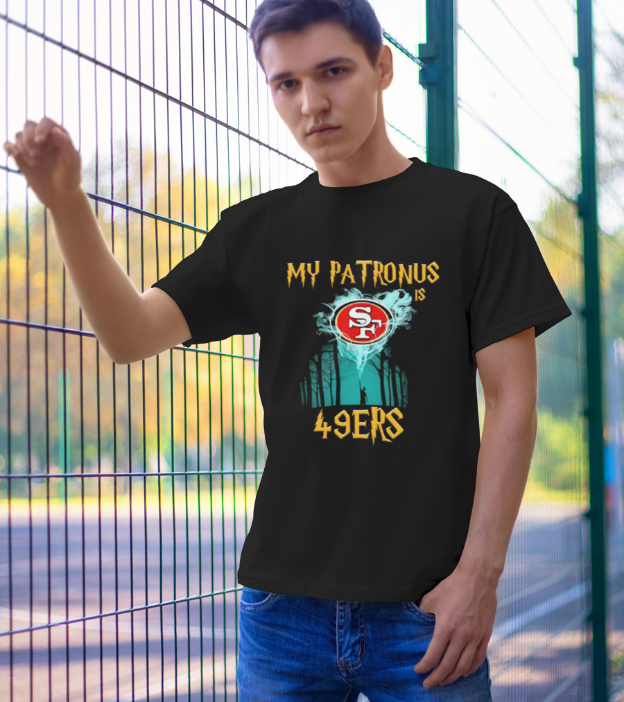 My Patronus Is San Francisco 49ers SF Logo With Forest Scene T-Shirt