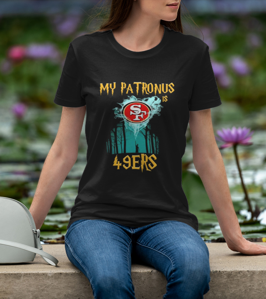 My Patronus Is San Francisco 49ers SF Logo With Forest Scene T-Shirt