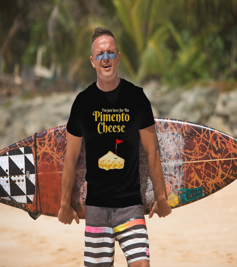 I'm Just Here For The Pimento Cheese Golf With Pie And Flag T-Shirt