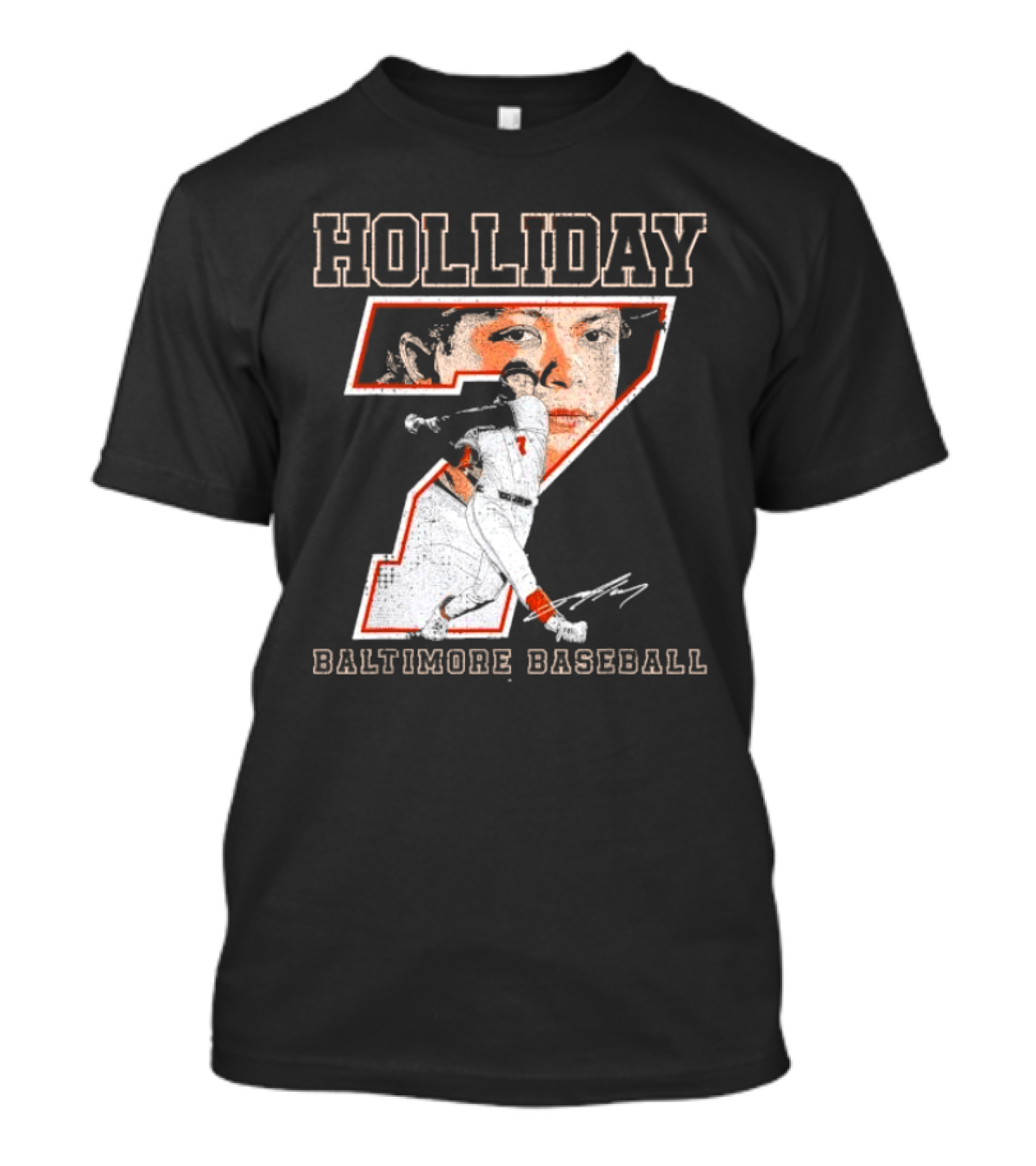 Holliday Number 7 Baltimore Baseball Signature T-Shirt