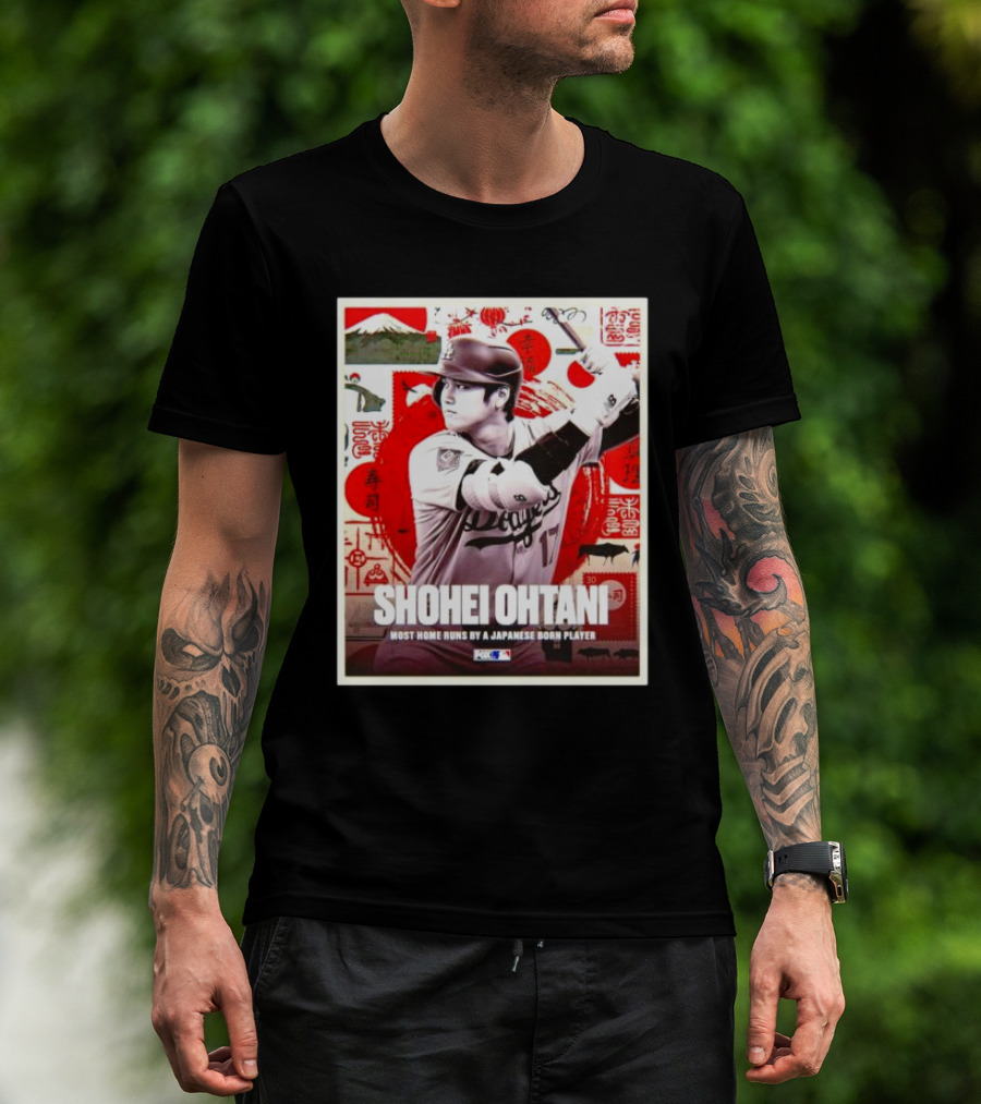 Shohei Ohtani Los Angeles Baseball Icon Most Home Runs By A Japanese Born Player Japan T-Shirt