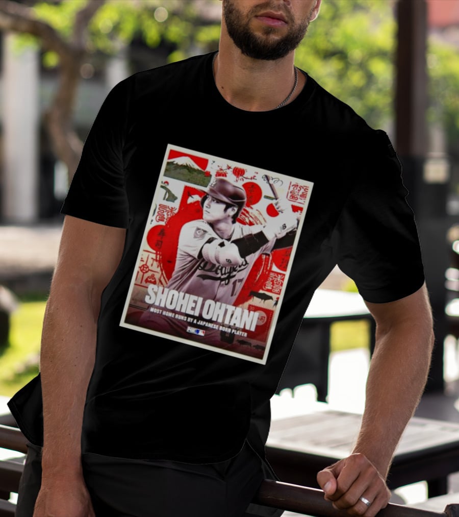 Shohei Ohtani Los Angeles Baseball Icon Most Home Runs By A Japanese Born Player Japan T-Shirt