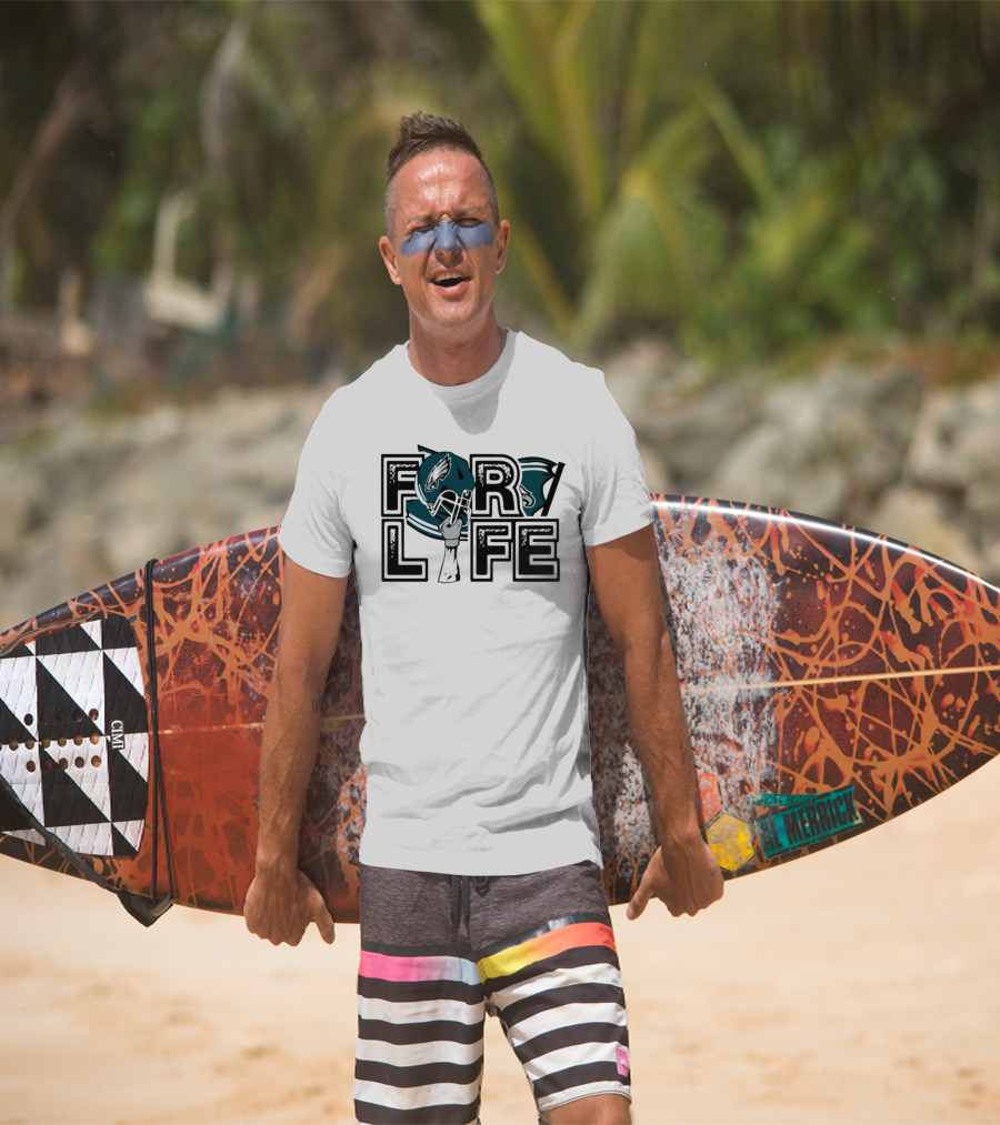 Philadelphia Eagles Helmet Wings For Life NFL T-Shirt