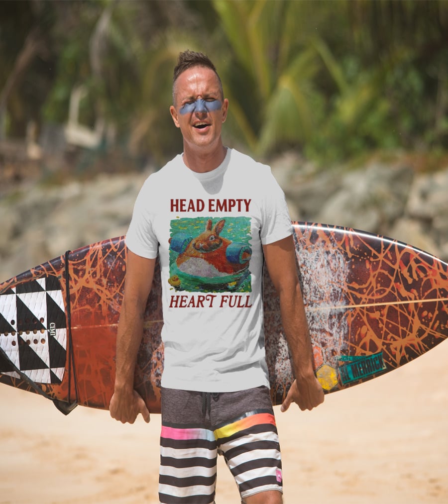 Head Empty Heart Full Bunny Floaties Pool Rubber Duck T-Shirt