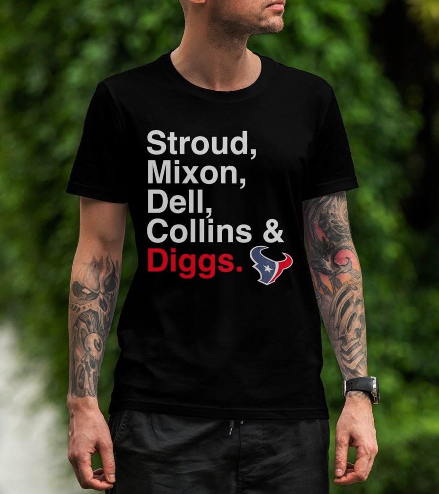 Houston Texans Stroud Mixon Dell Collins Diggs T-Shirt