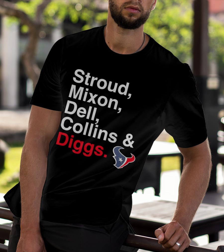 Houston Texans Stroud Mixon Dell Collins Diggs T-Shirt