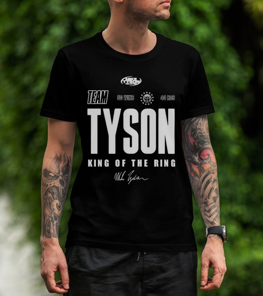 Mike Tyson Collection Team Tyson 50 Wins 44 KOs King Of The Ring T-Shirt