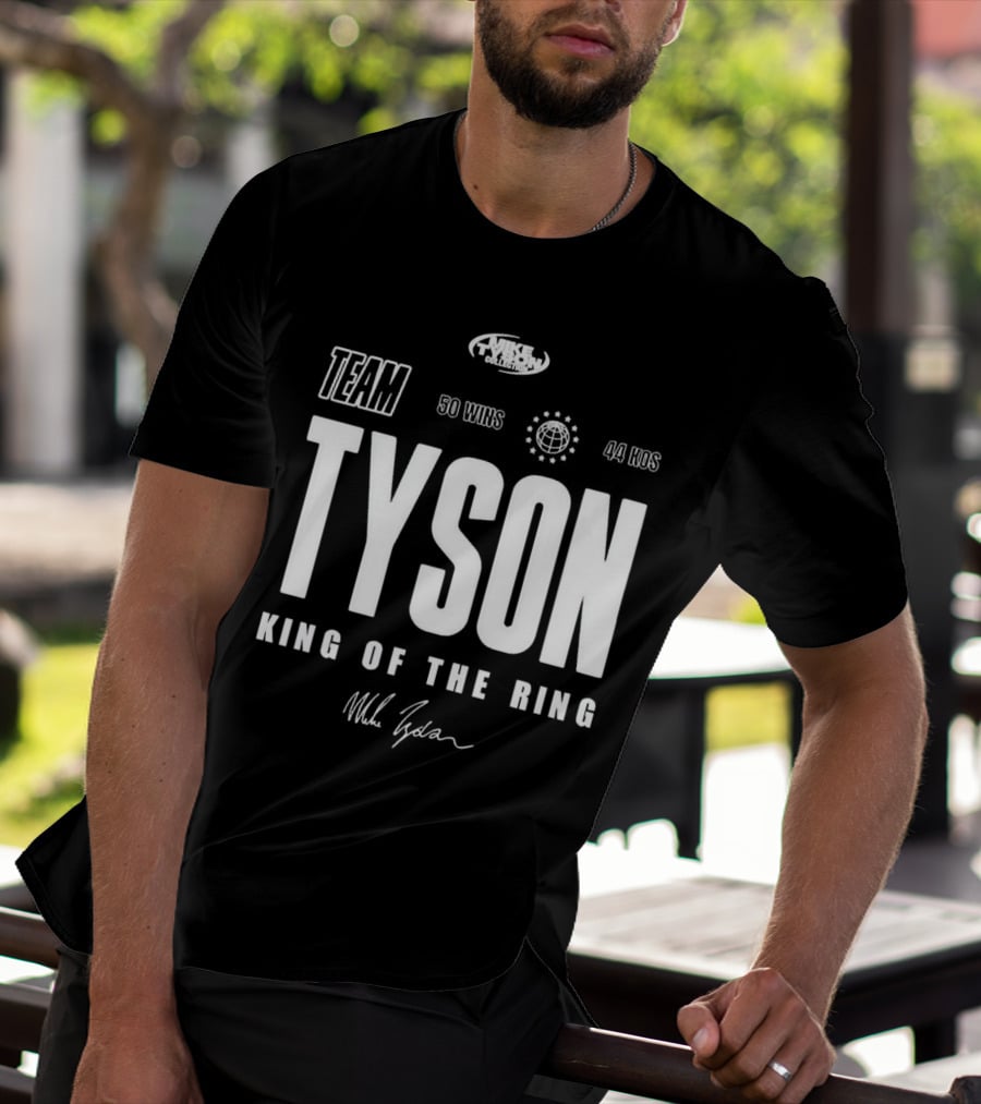 Mike Tyson Collection Team Tyson 50 Wins 44 KOs King Of The Ring T-Shirt