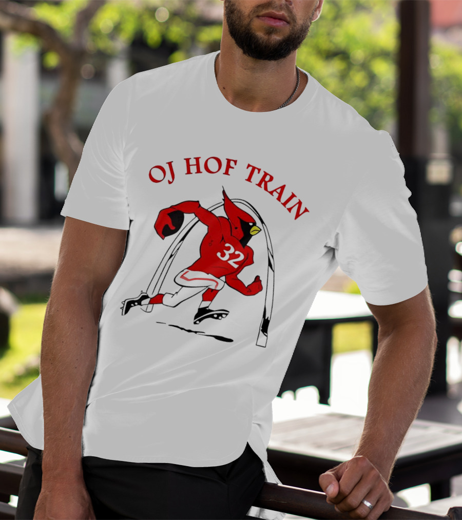 OJ HOF Train Arizona Cardinals 32 Football Rugged Bird T-Shirt