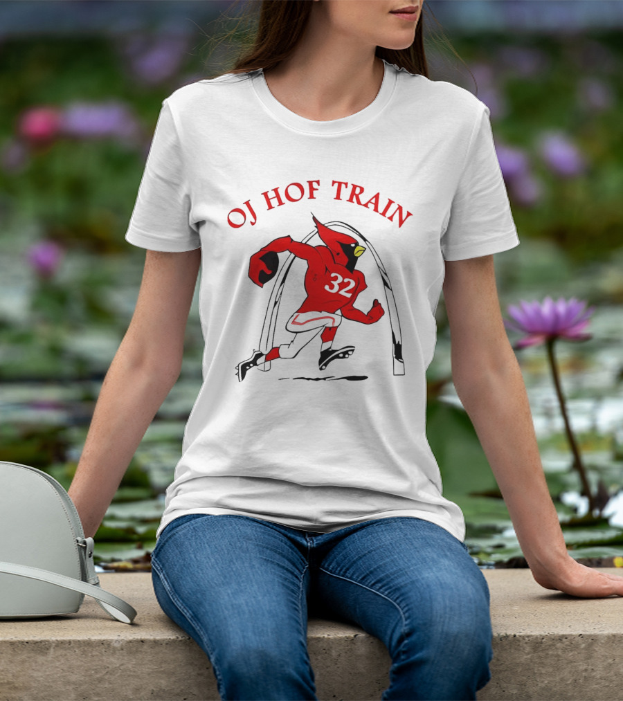 OJ HOF Train Arizona Cardinals 32 Football Rugged Bird T-Shirt