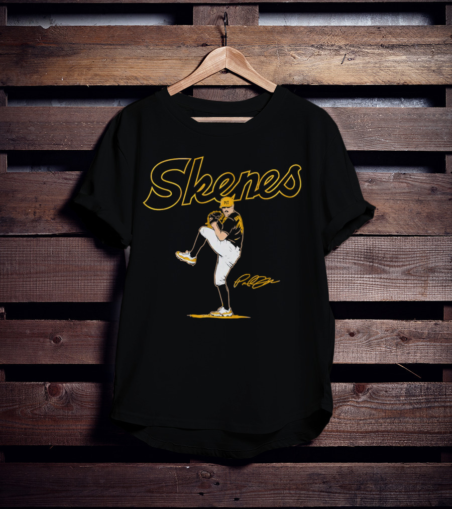 Skenes Paul Pittsburgh PIT Ace Pose Signature T-Shirt