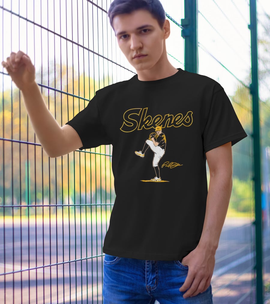 Skenes Paul Pittsburgh PIT Ace Pose Signature T-Shirt