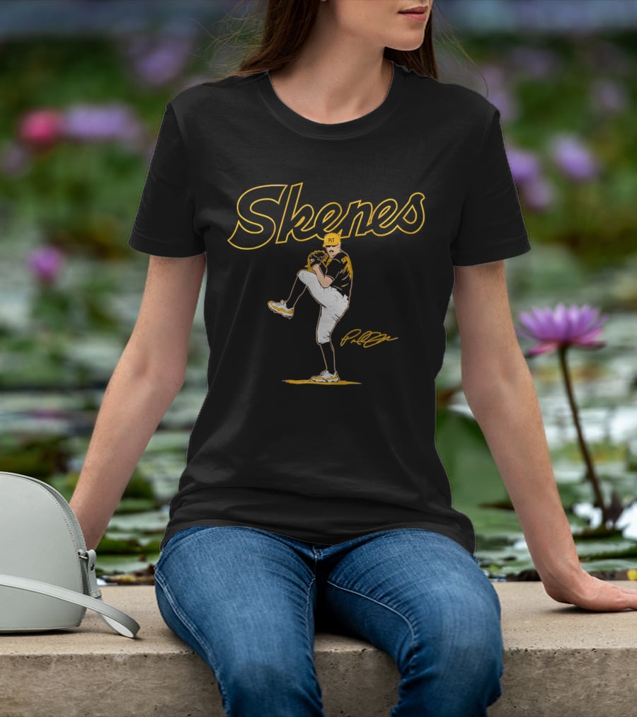 Skenes Paul Pittsburgh PIT Ace Pose Signature T-Shirt