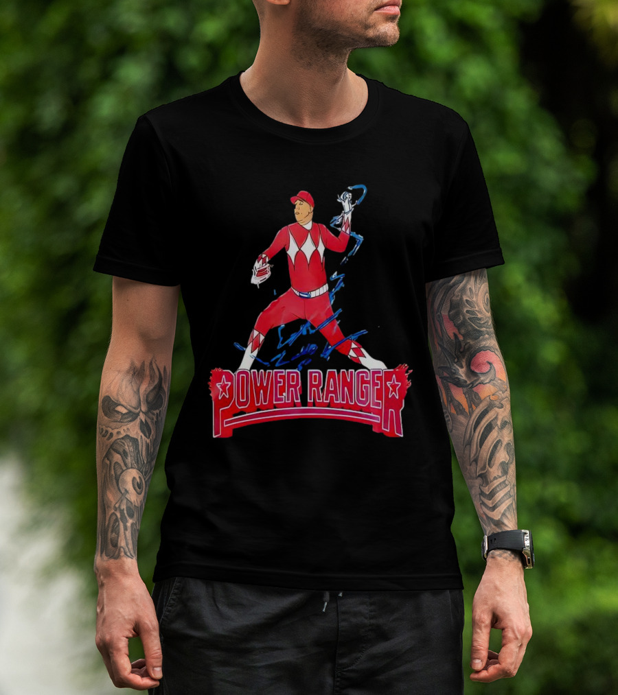 Ranger Suarez Phillies Baseball Power Ranger Red Action Uniform T-Shirt