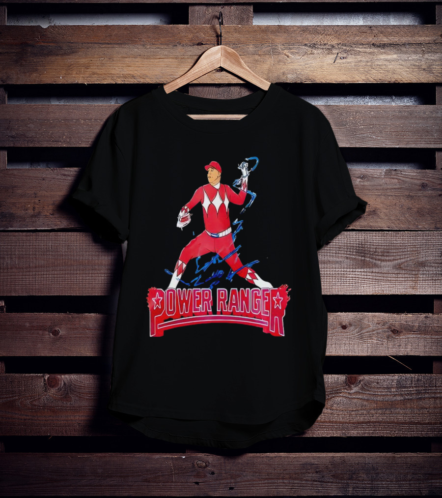 Ranger Suarez Phillies Baseball Power Ranger Red Action Uniform T-Shirt