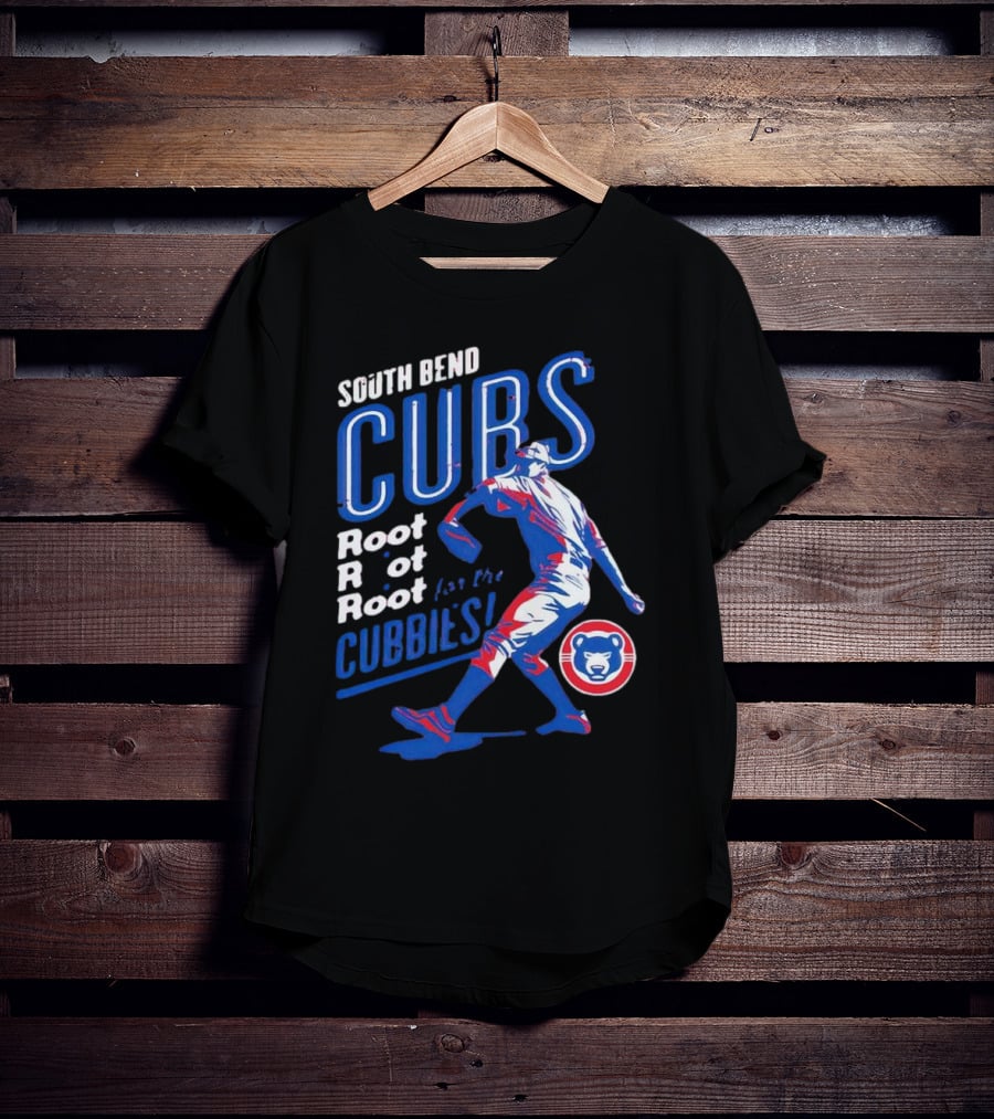 South Bend Cubs Root Root Root For The Cubbies Baseball Pitcher T-Shirt
