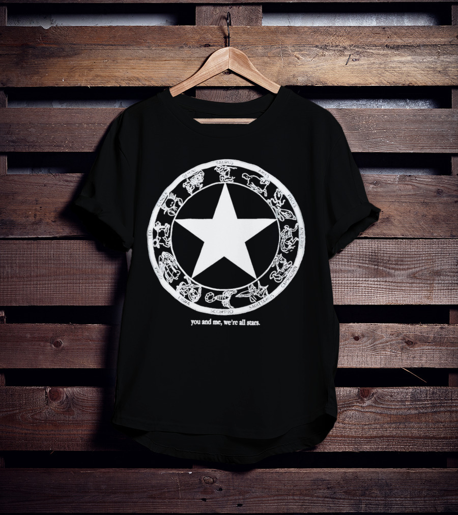 You And Me We're All Stars Zodiac Circle Iconic Star T-Shirt