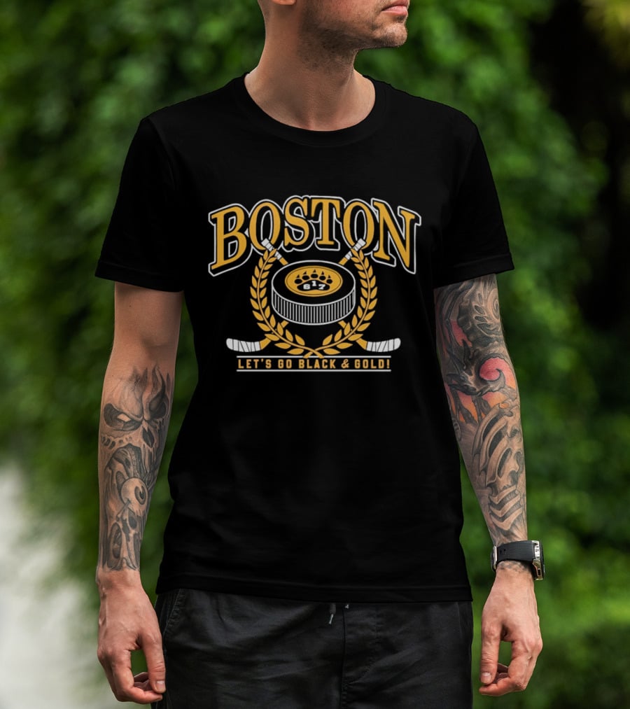 Boston Bruins 617 Let's Go Black And Gold NHL T-Shirt