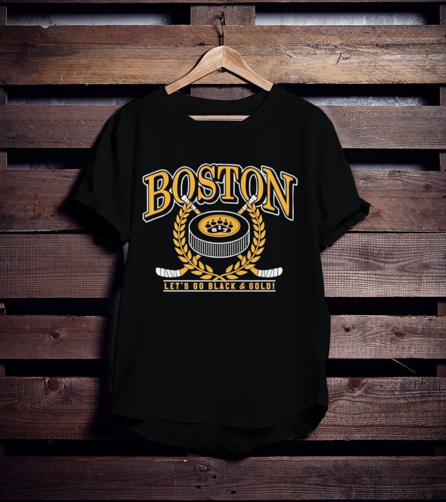 Boston Bruins 617 Let's Go Black And Gold NHL T-Shirt
