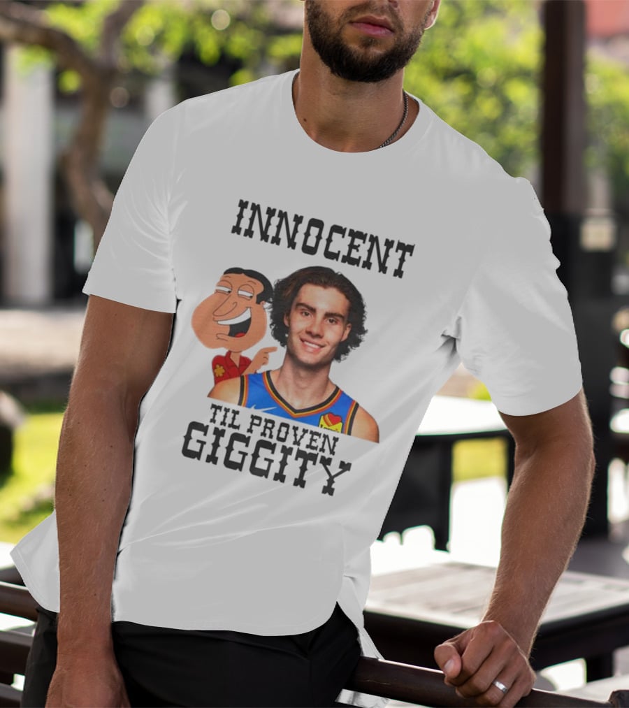 Innocent Til Proven Giggity Sports Jersey Family Guy Fusion T-Shirt