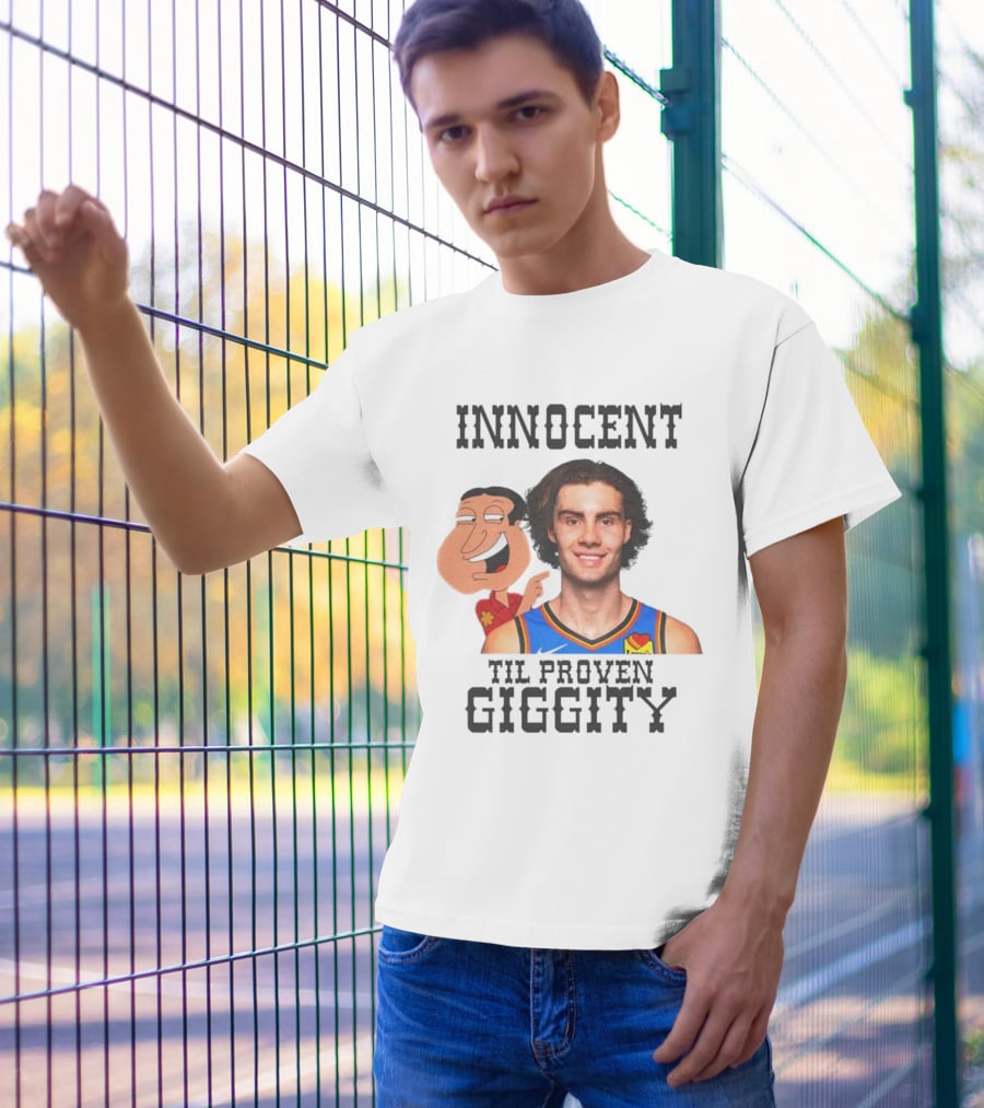 Innocent Til Proven Giggity Sports Jersey Family Guy Fusion T-Shirt
