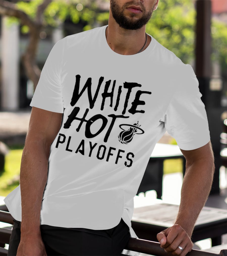 White Hot Playoffs Miami Heat Basketball T-Shirt