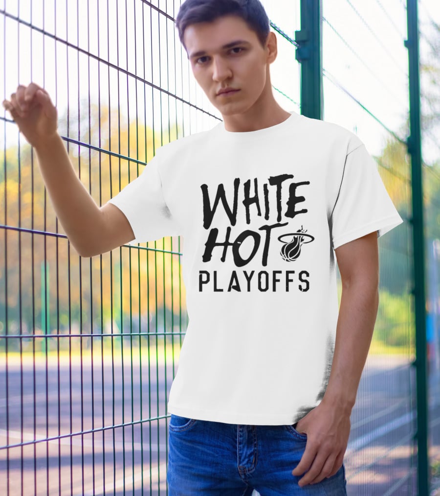 White Hot Playoffs Miami Heat Basketball T-Shirt