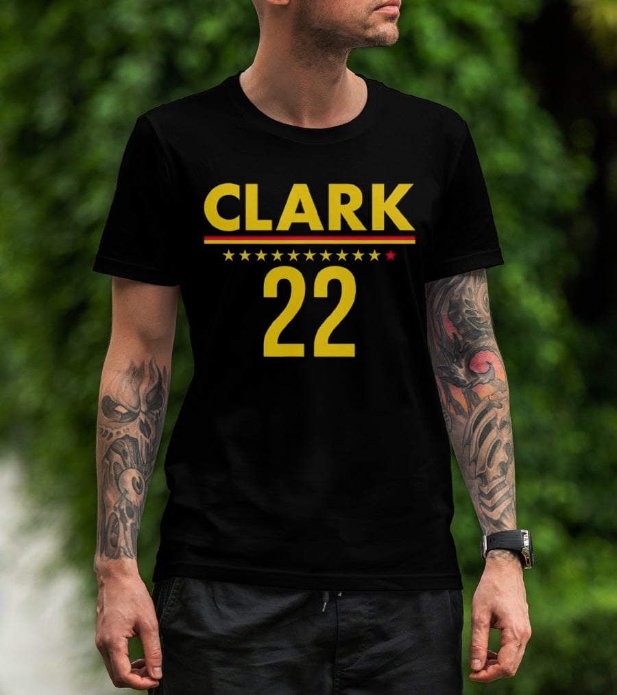 Caitlin Clark Clark 22 Stars T-Shirt