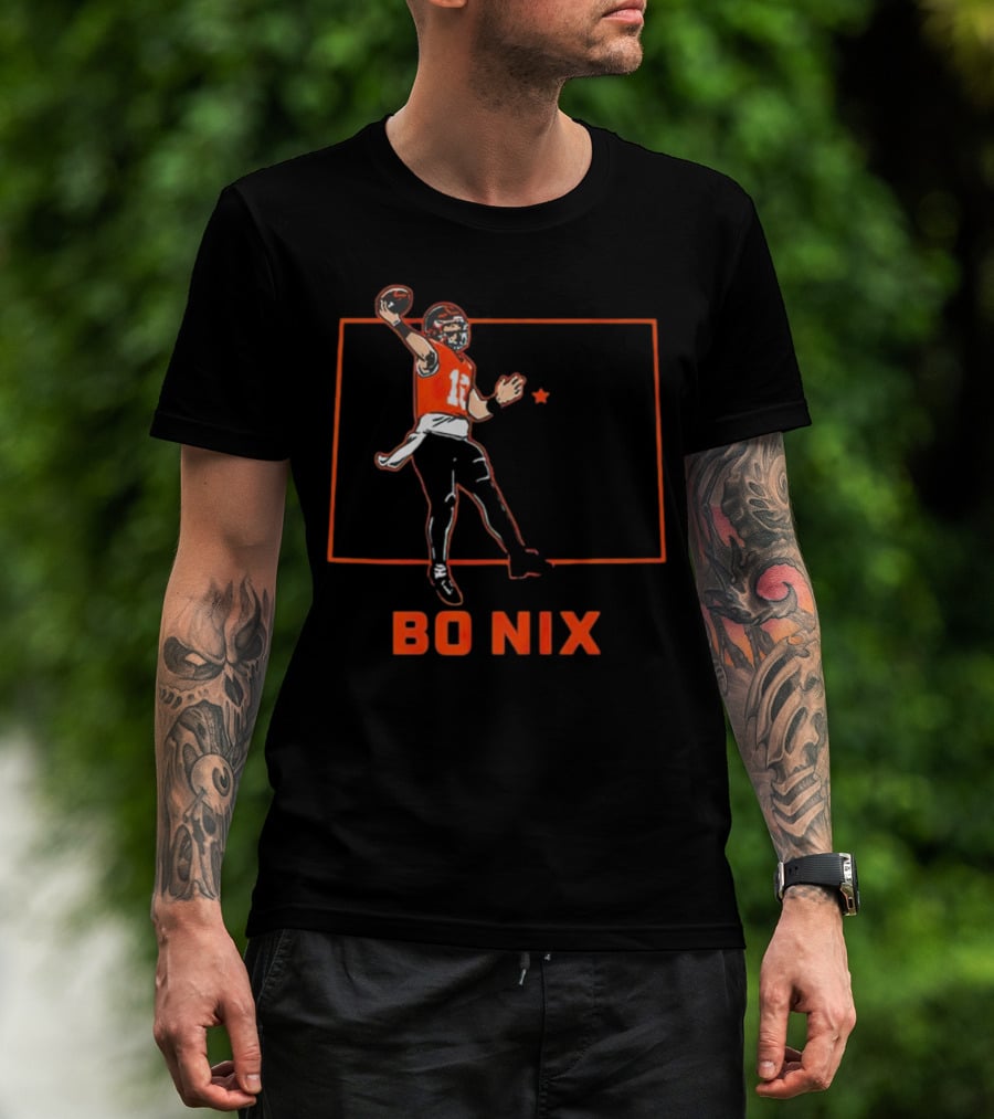 Bo Nix Football Star Player Denver Broncos T-Shirt