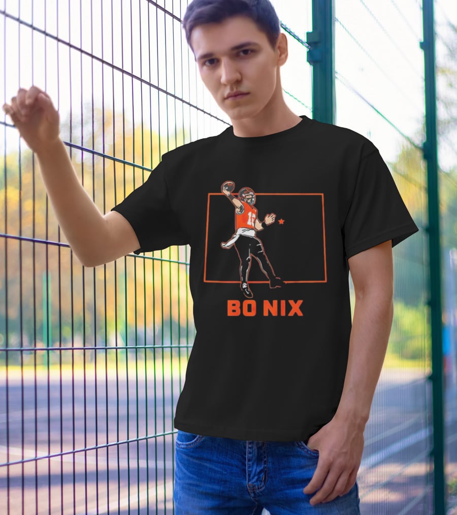 Bo Nix Football Star Player Denver Broncos T-Shirt