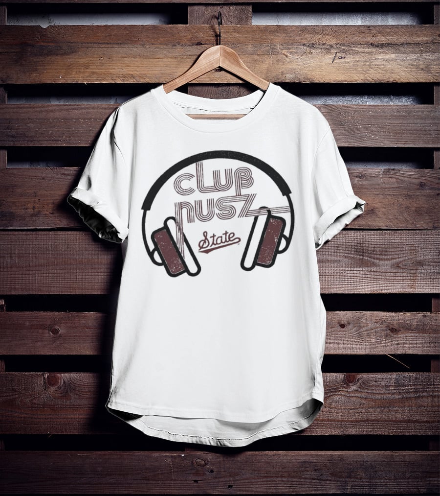 Mississippi State Club Nusz Headphones State T-Shirt