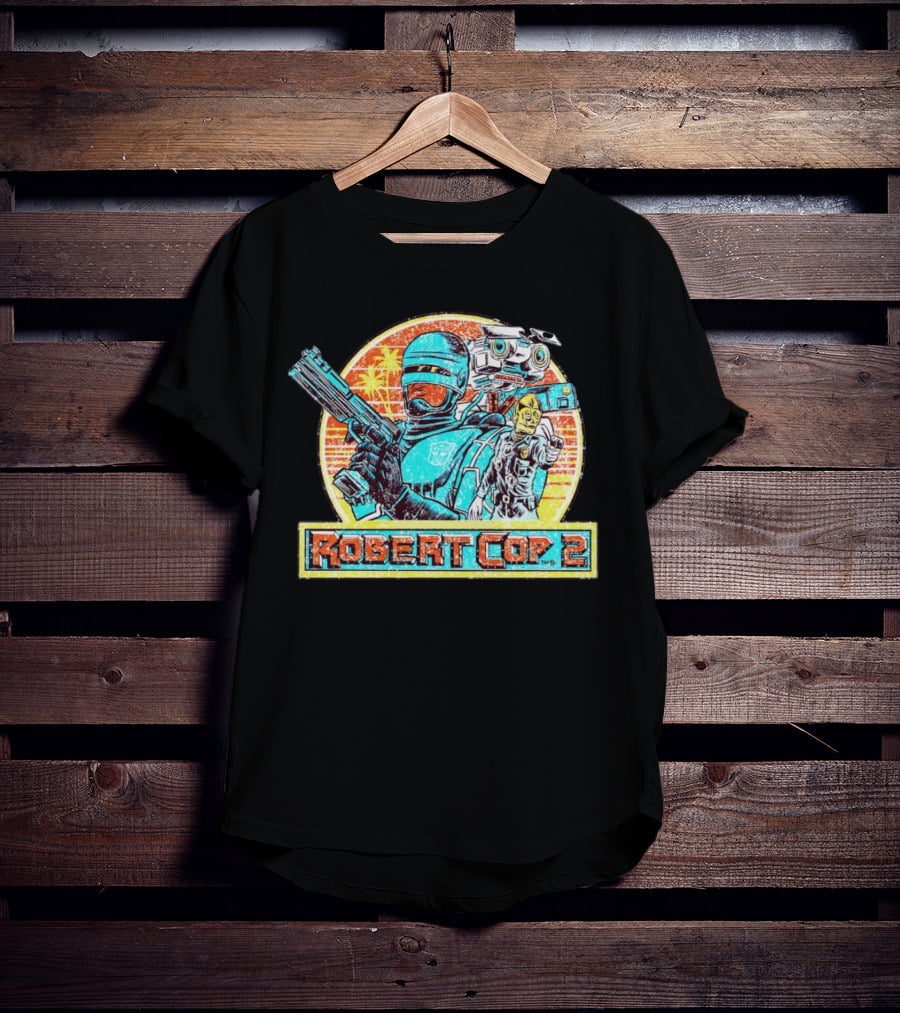 Robert Cop 2 Sci-Fi Retro Robot Mashup T-Shirt